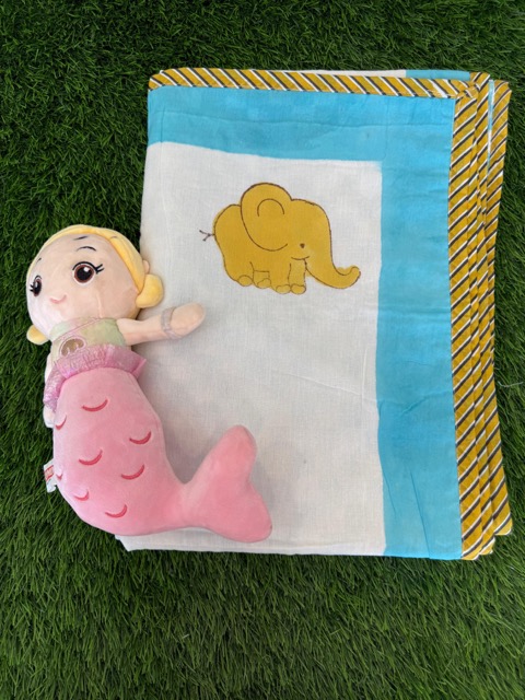 Kids Handloom Cotton Elephant Print Dohar
