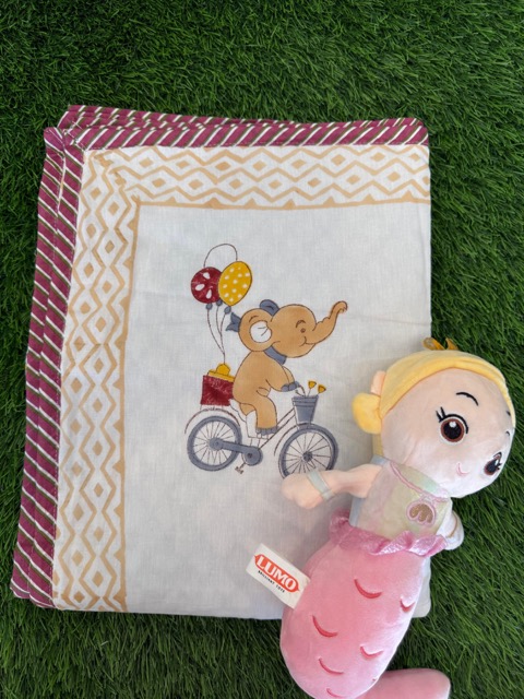 Kids Handloom Cotton Elephant Bicycle Dohar