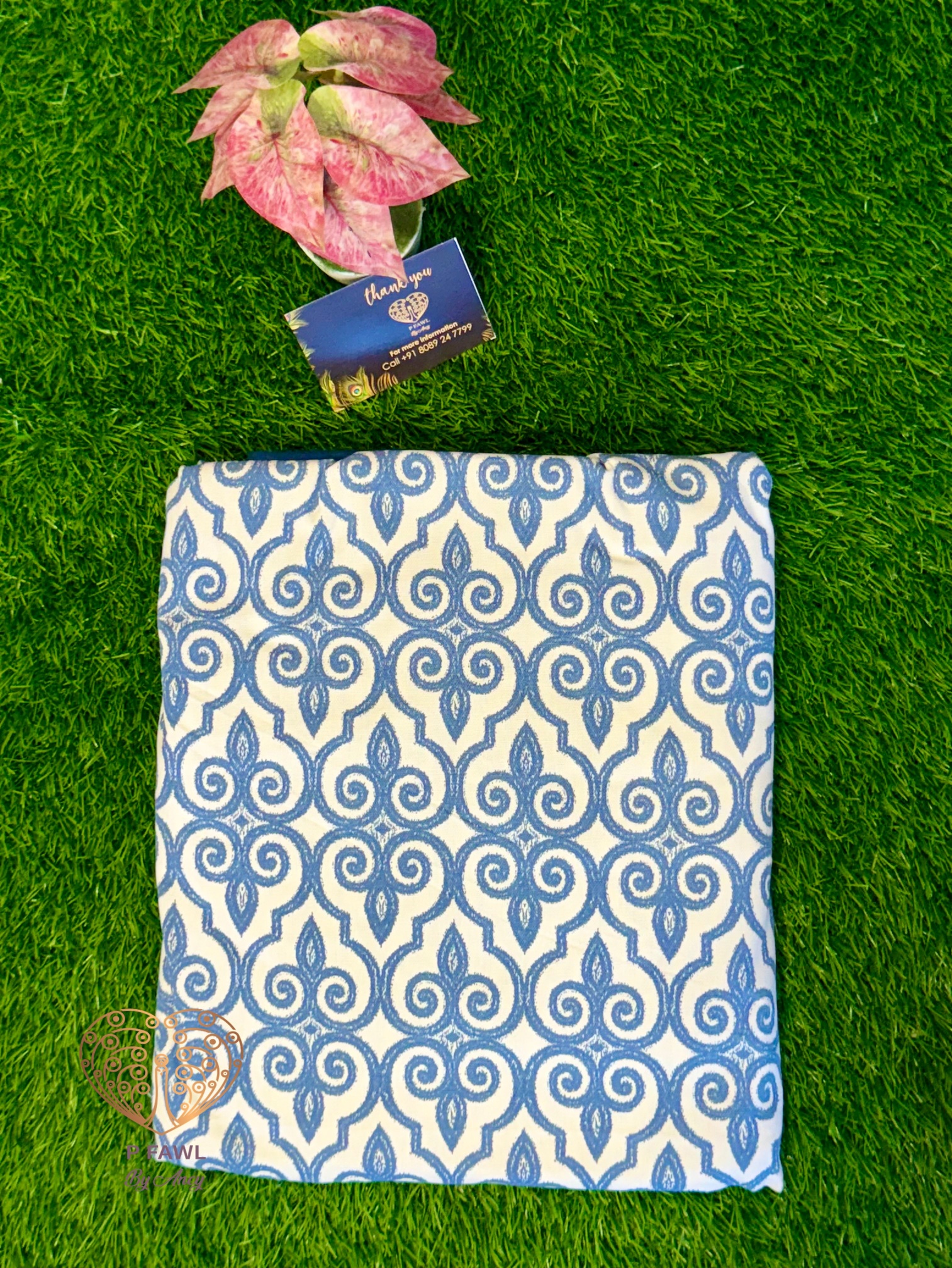 Handloom cotton border bedsheet- King size
