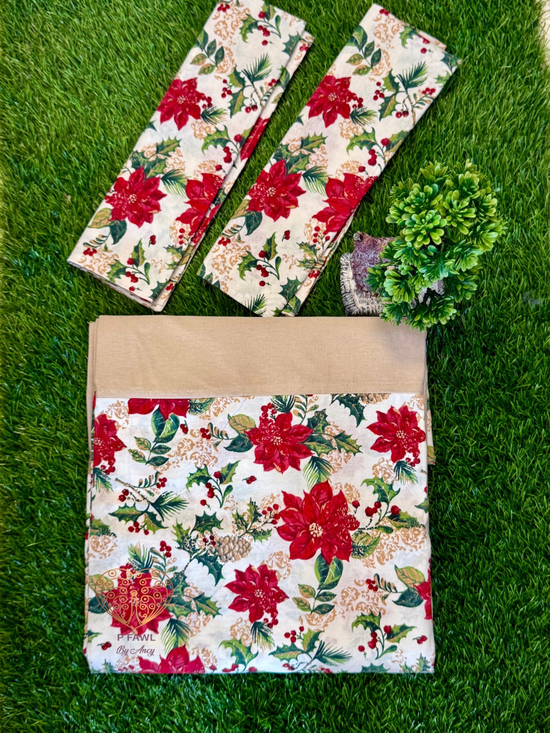 Handloom cotton border bedsheet - king size