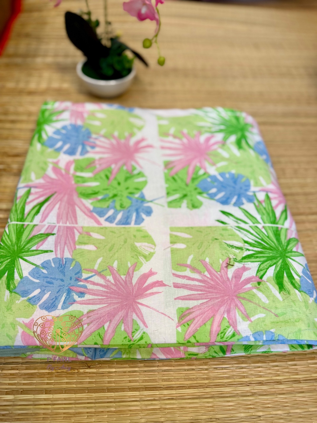 Handloom cotton border bedsheet - King size