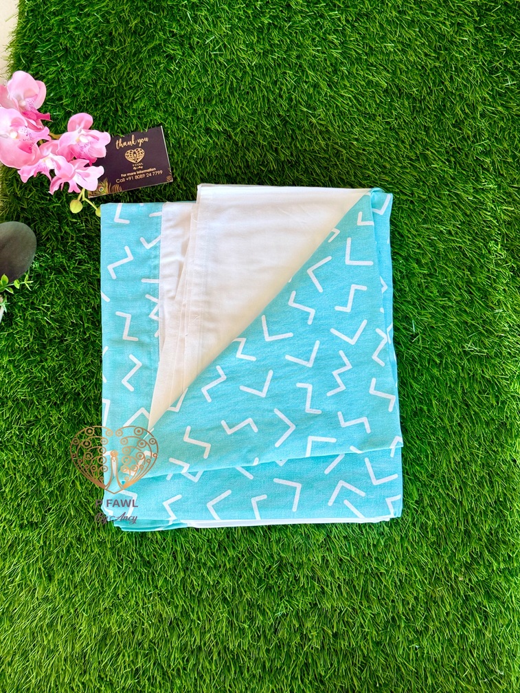 Handloom cotton border bedsheet - King size