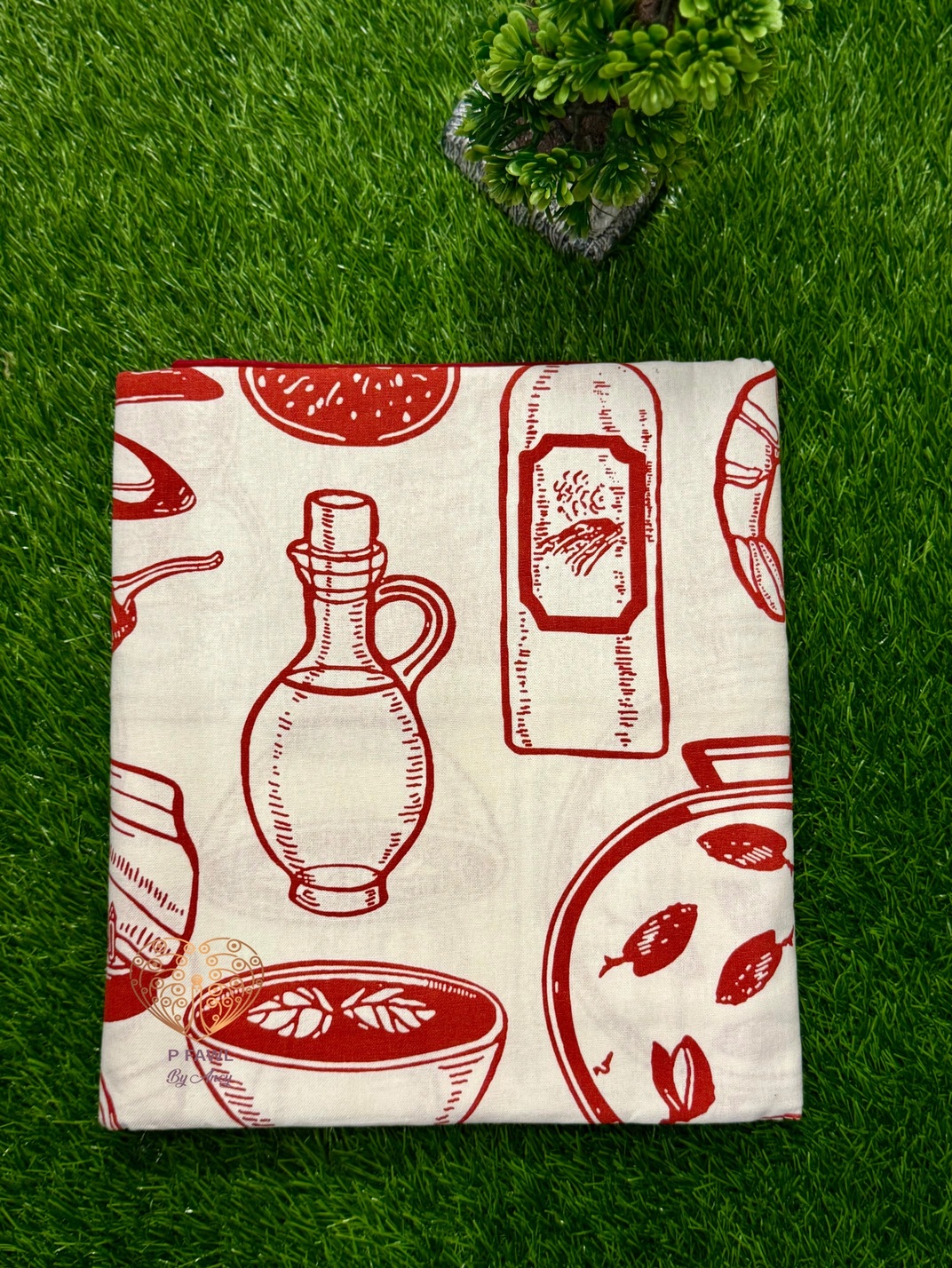 Handloom cotton border bedsheet - King size