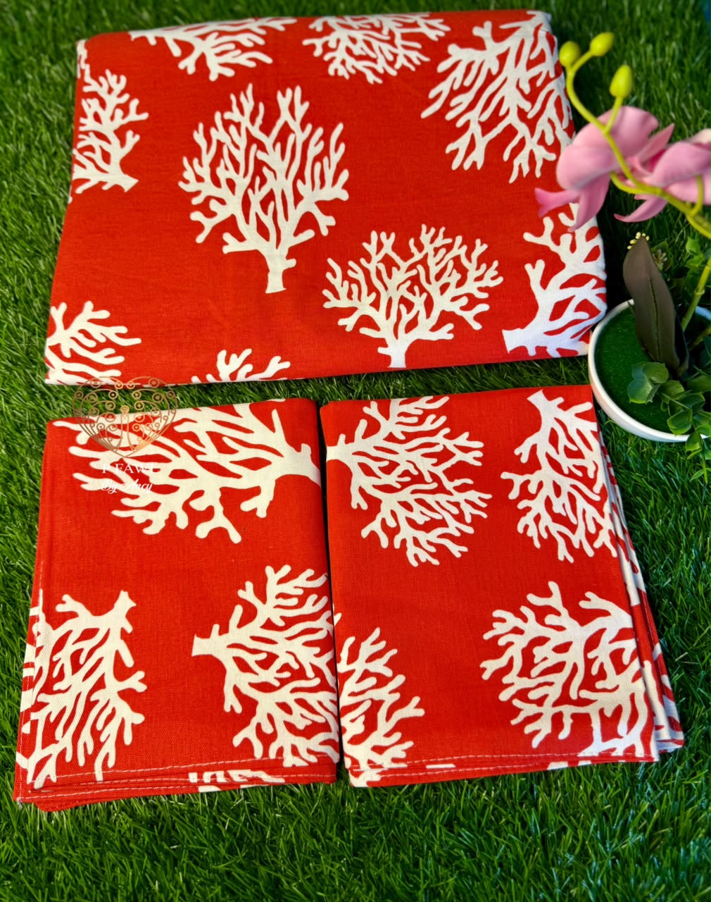 Handloom cotton border bedsheet - King size