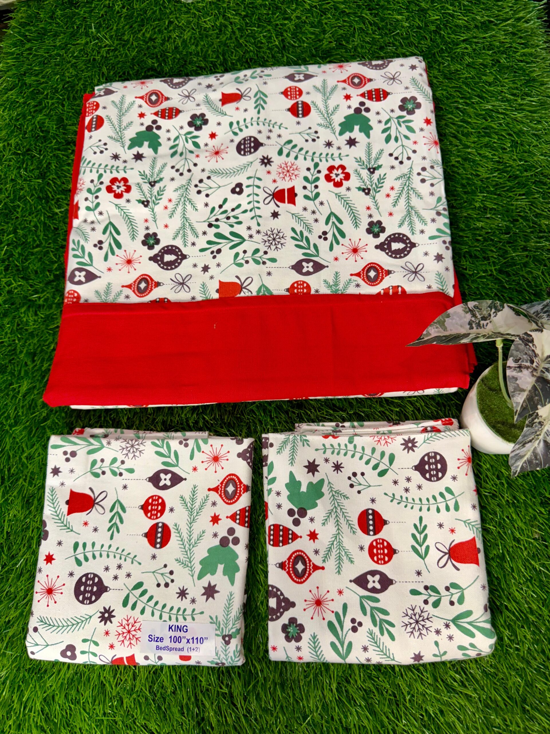 Handloom cotton border bedsheet - King size